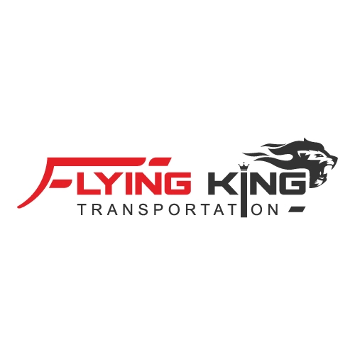 flying king transportation logo design